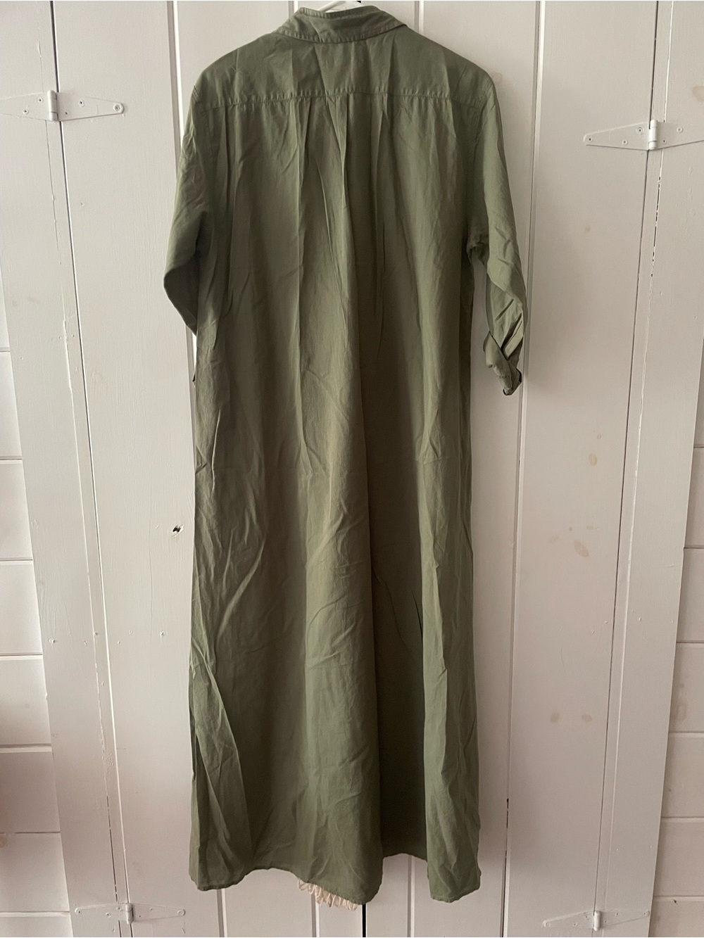 Xirena Button-Front Shirtdress in Olive Green NWT oversized size xs - Picture 7 of 8